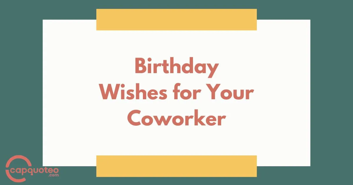 Birthday Wishes Coworker