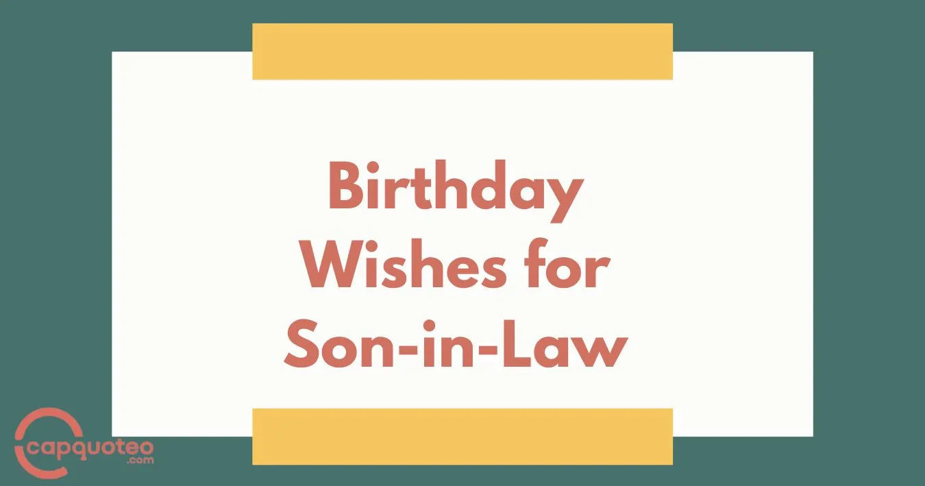 Birthday Wishes Son Law