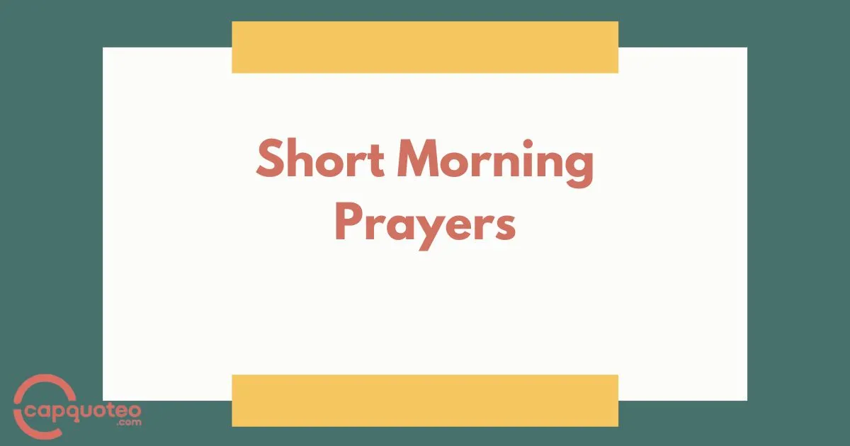 Short Morning Prayers